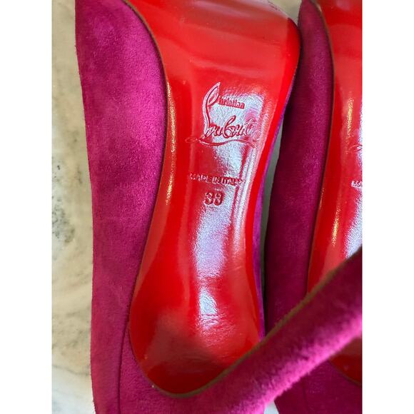Christian Louboutin So Kate 120 Suede Heeled Pumps Pink 38 - Picture 9 of 10